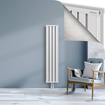 Obi Dekoratif Alüminyum Radyatör 1500x324 Beyaz Alt Orta 50mm