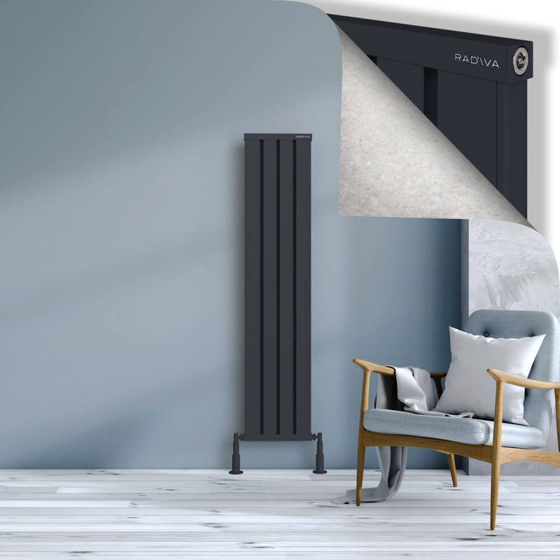 Obi Dekoratif Alüminyum Radyatör 1500x324 Koyu Antrasit