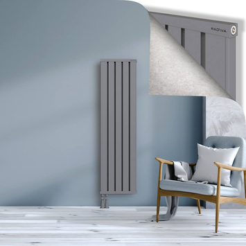 Obi Dekoratif Alüminyum Radyatör 1500x404 Gri Alt Sol 50mm