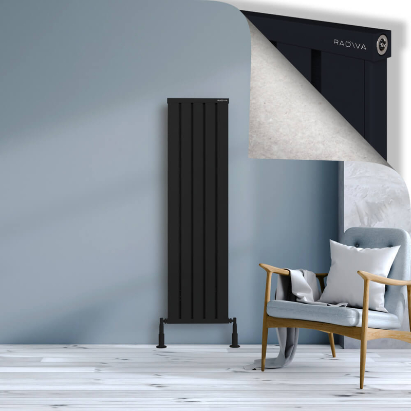 Obi Dekoratif Alüminyum Radyatör 1500x404 Siyah