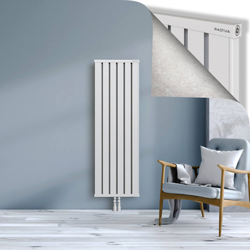 Obi Dekoratif Alüminyum Radyatör 1500x484 Beyaz Alt Orta 50mm
