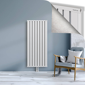 Obi Dekoratif Alüminyum Radyatör 1500x644 Beyaz Alt Orta 50mm