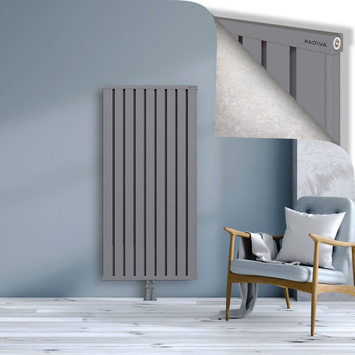 Obi Dekoratif Alüminyum Radyatör 1500x724 Gri Alt Orta 50mm