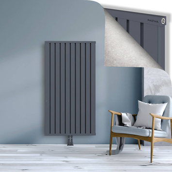 Obi Dekoratif Alüminyum Radyatör 1500x804 Antrasit Alt Orta 50mm