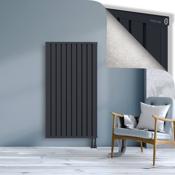 Obi Dekoratif Alüminyum Radyatör 1500x804 Koyu Antrasit Alt Sağ 50mm