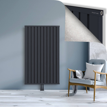 Obi Dekoratif Alüminyum Radyatör 1500x884 Koyu Antrasit Alt Orta 50mm