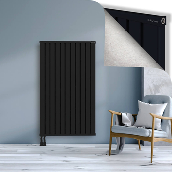 Obi Dekoratif Alüminyum Radyatör 1500x884 Siyah Alt Sol 50mm