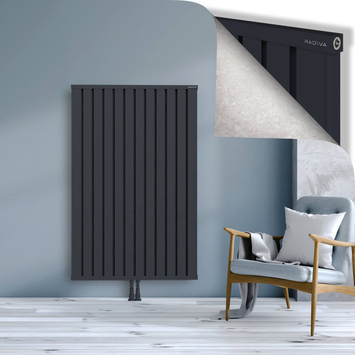 Obi Dekoratif Alüminyum Radyatör 1500x964 Koyu Antrasit Alt Orta 50mm