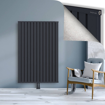Obi Dekoratif Alüminyum Radyatör 1600x1044 Koyu Antrasit Alt Orta 50mm