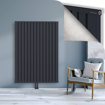 Obi Dekoratif Alüminyum Radyatör 1600x1124 Koyu Antrasit Alt Orta 50mm