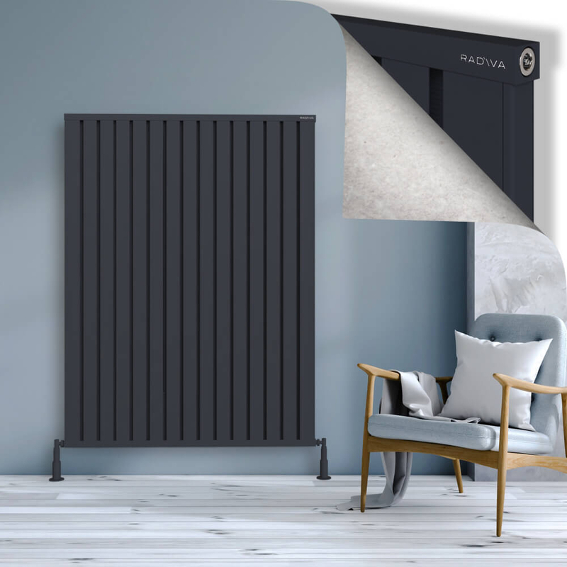 Obi Dekoratif Alüminyum Radyatör 1600x1204 Koyu Antrasit