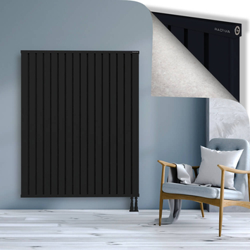 Obi Dekoratif Alüminyum Radyatör 1600x1284 Siyah Alt Sağ 50mm