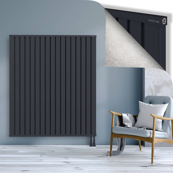 Obi Dekoratif Alüminyum Radyatör 1600x1364 Koyu Antrasit Alt Sağ 50mm