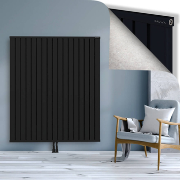 Obi Dekoratif Alüminyum Radyatör 1600x1364 Siyah Alt Orta 50mm