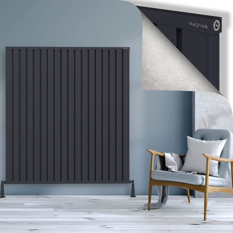 Obi Dekoratif Alüminyum Radyatör 1600x1444 Koyu Antrasit 