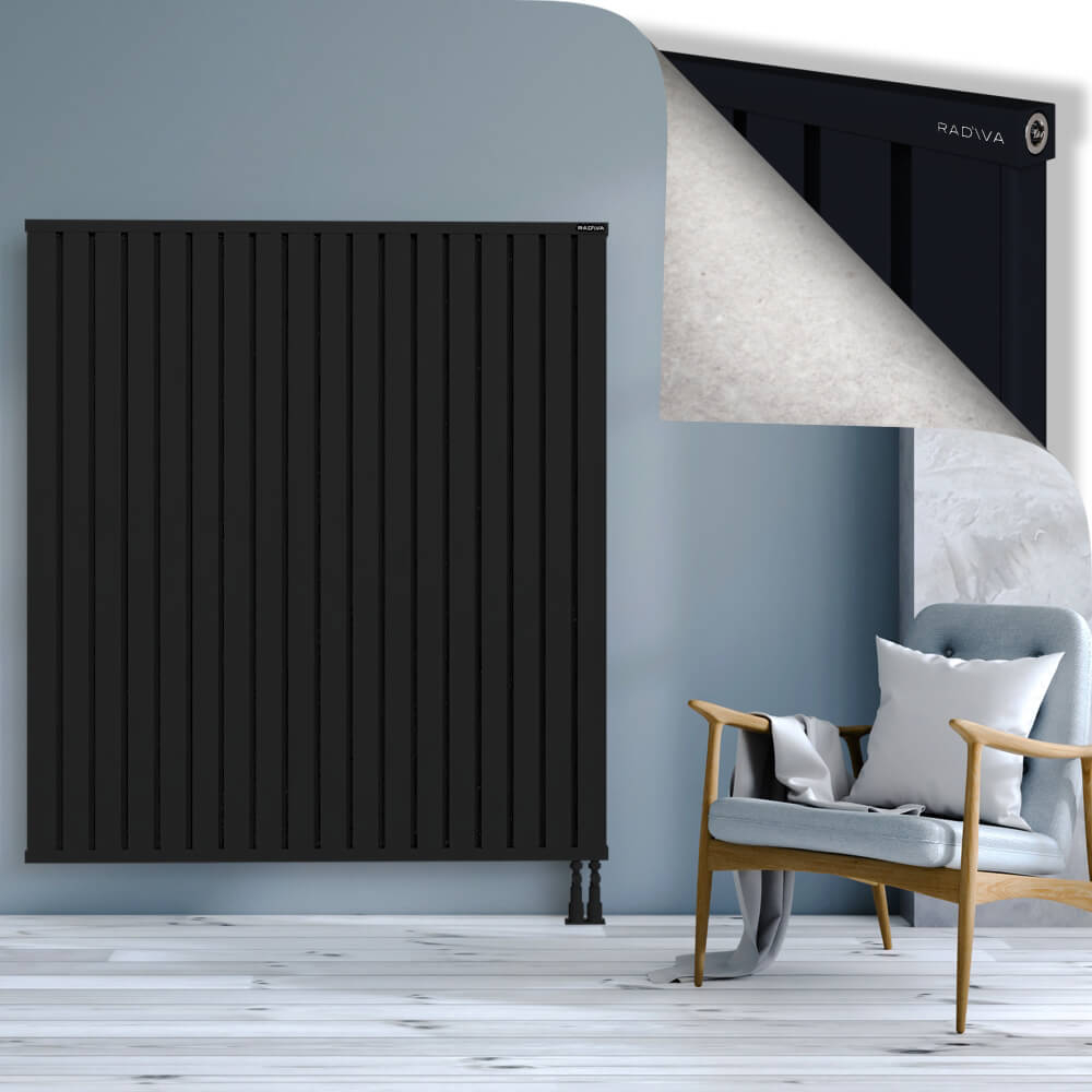 Obi Dekoratif Alüminyum Radyatör 1600x1444 Siyah - 3