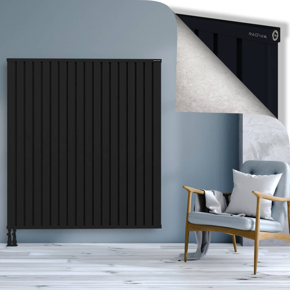 Obi Dekoratif Alüminyum Radyatör 1600x1444 Siyah - 4