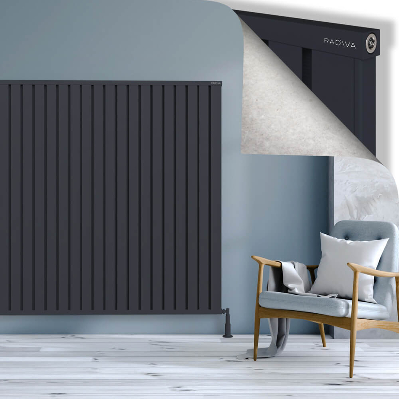 Obi Dekoratif Alüminyum Radyatör 1600x1764 Koyu Antrasit 