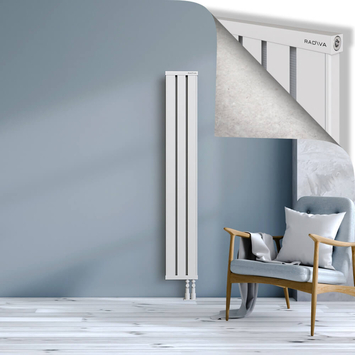 Obi Dekoratif Alüminyum Radyatör 1600x244 Beyaz Alt Sağ 50mm