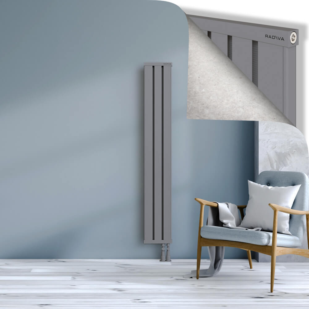 Obi Dekoratif Alüminyum Radyatör 1600x244 Gri - 3