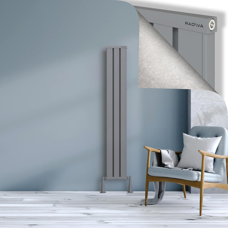 Obi Dekoratif Alüminyum Radyatör 1600x244 Gri