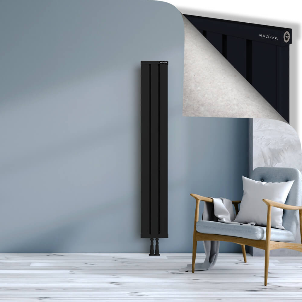 Obi Dekoratif Alüminyum Radyatör 1600x244 Siyah - 2