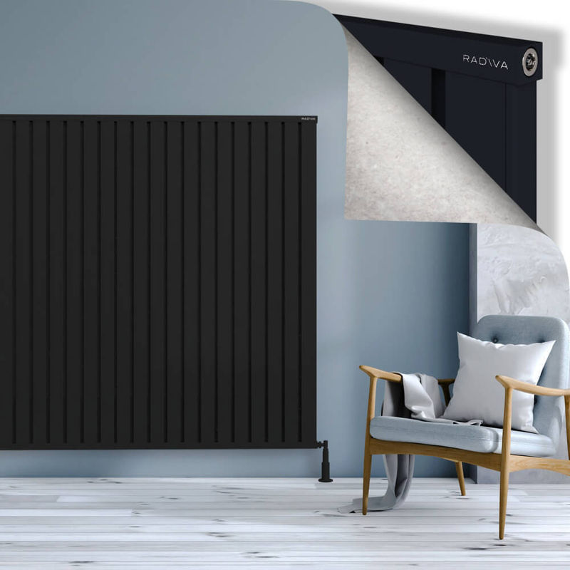 Obi Dekoratif Alüminyum Radyatör 1600x2804 Siyah 