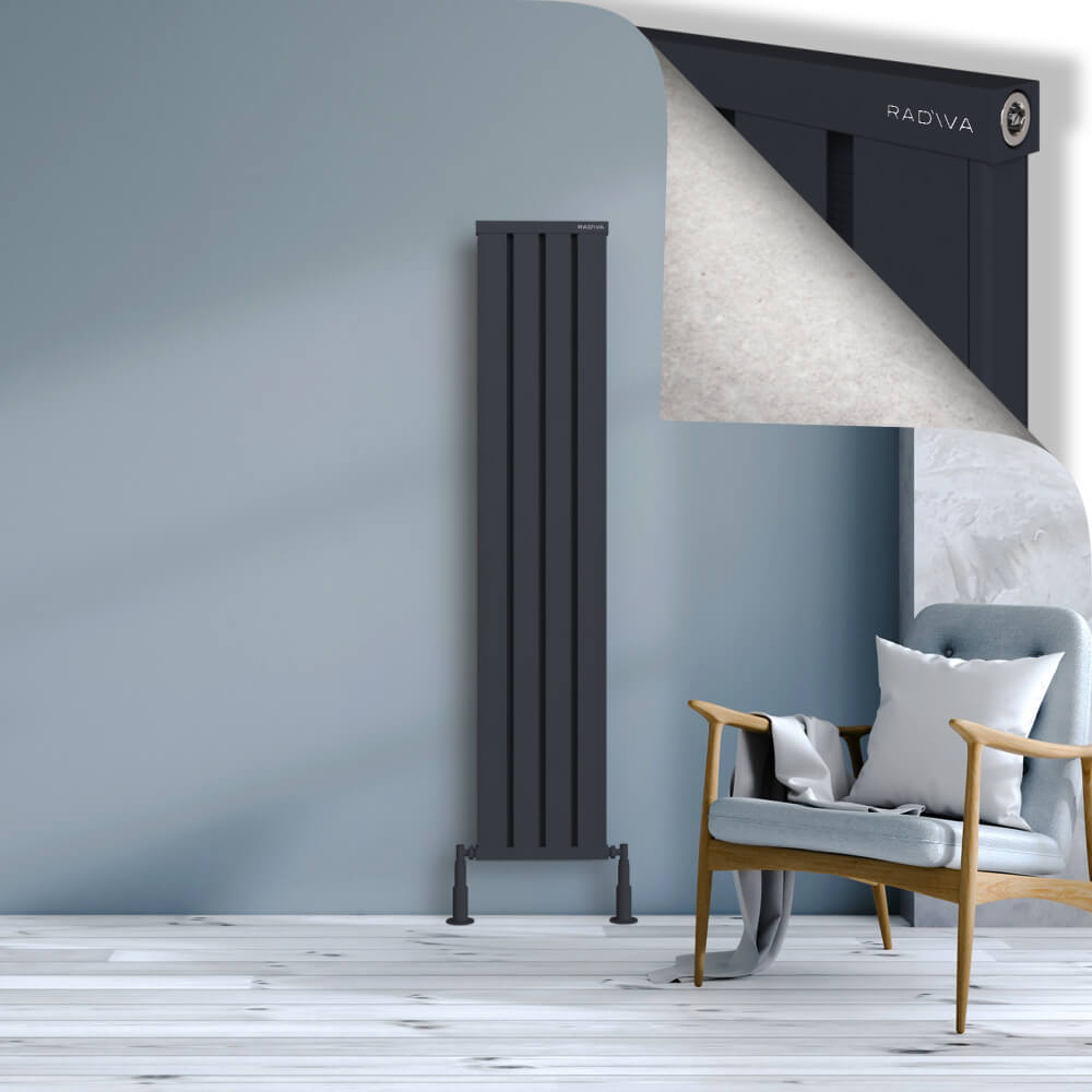 Obi Dekoratif Alüminyum Radyatör 1600x324 Koyu Antrasit - 1