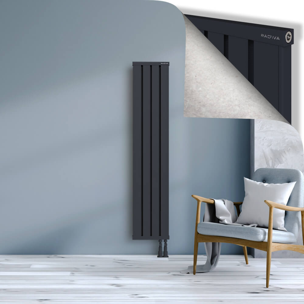Obi Dekoratif Alüminyum Radyatör 1600x324 Koyu Antrasit - 3