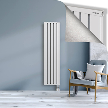 Obi Dekoratif Alüminyum Radyatör 1600x404 Beyaz Alt Sağ 50mm