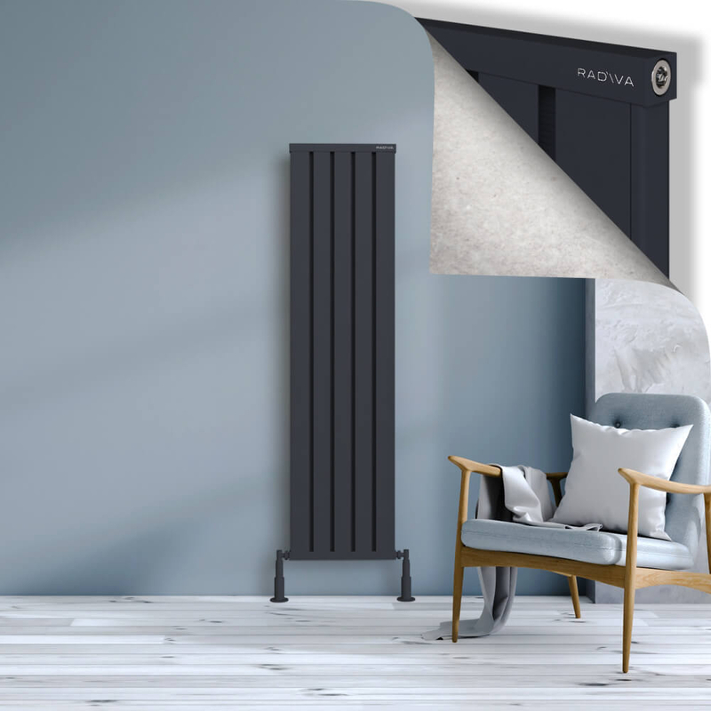 Obi Dekoratif Alüminyum Radyatör 1600x404 Koyu Antrasit