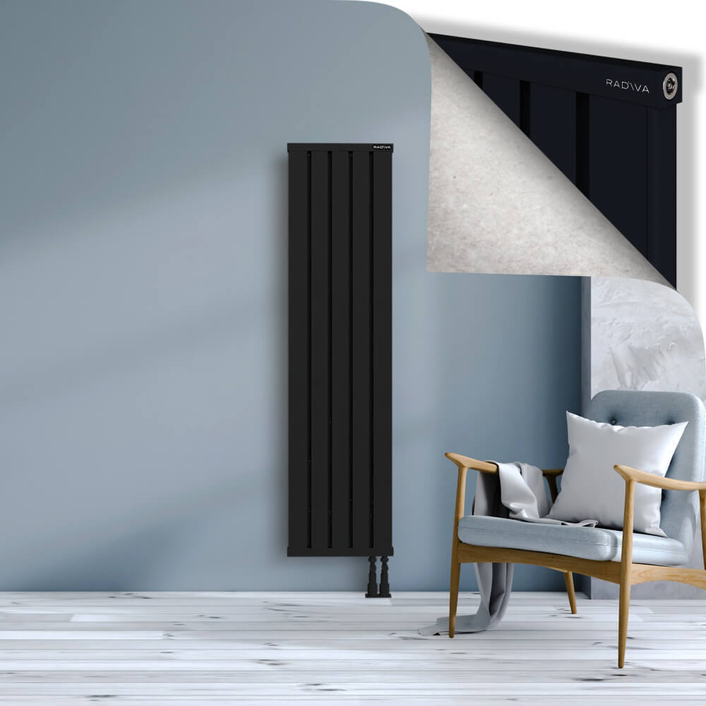 Obi Dekoratif Alüminyum Radyatör 1600x404 Siyah - 3