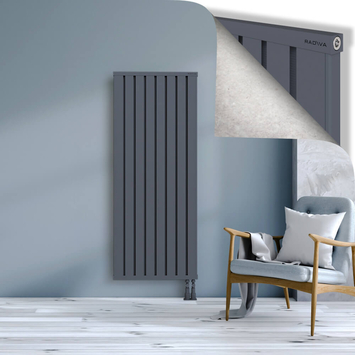 Obi Dekoratif Alüminyum Radyatör 1600x644 Antrasit Alt Sağ 50mm