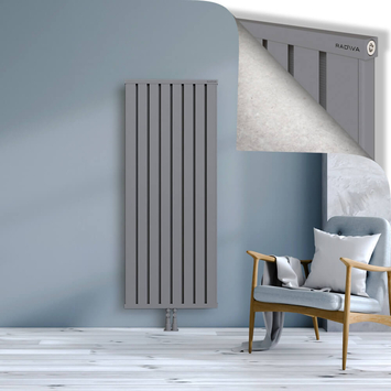 Obi Dekoratif Alüminyum Radyatör 1600x644 Gri Alt Orta 50mm