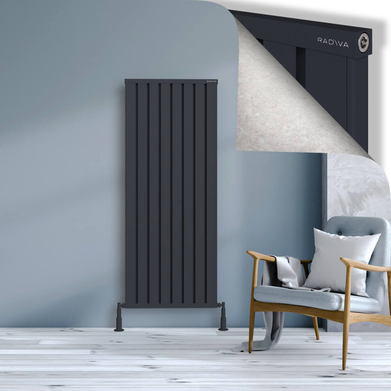 Obi Dekoratif Alüminyum Radyatör 1600x644 Koyu Antrasit