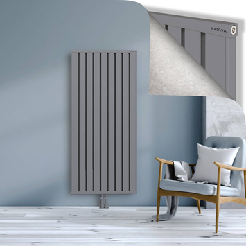 Obi Dekoratif Alüminyum Radyatör 1600x724 Gri Alt Orta 50mm