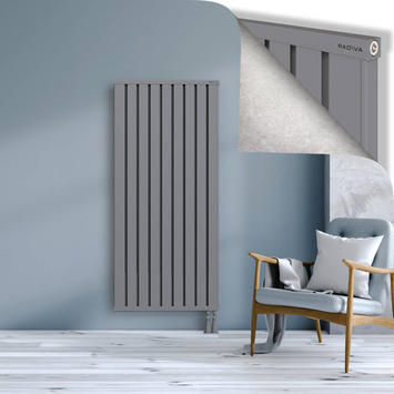Obi Dekoratif Alüminyum Radyatör 1600x724 Gri Alt Sağ 50mm