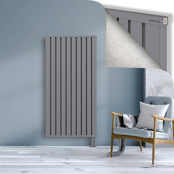 Obi Dekoratif Alüminyum Radyatör 1600x804 Gri Alt Sağ 50mm