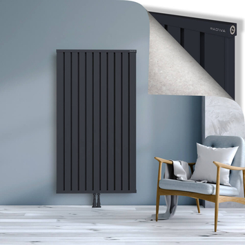 Obi Dekoratif Alüminyum Radyatör 1600x884 Koyu Antrasit Alt Orta 50mm