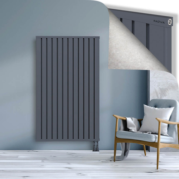 Obi Dekoratif Alüminyum Radyatör 1600x964 Antrasit Alt Sağ 50mm