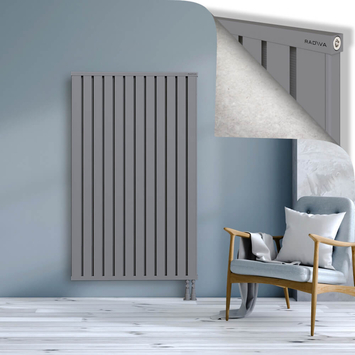 Obi Dekoratif Alüminyum Radyatör 1600x964 Gri Alt Sağ 50mm