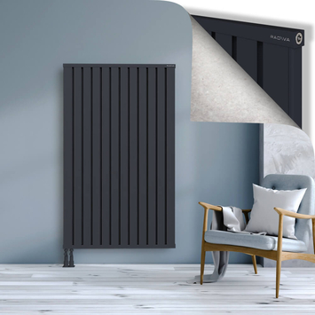 Obi Dekoratif Alüminyum Radyatör 1600x964 Koyu Antrasit Alt Sol 50mm