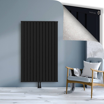 Obi Dekoratif Alüminyum Radyatör 1600x964 Siyah Alt Orta 50mm