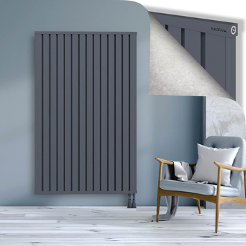 Obi Dekoratif Alüminyum Radyatör 1800x1124 Antrasit Alt Sağ 50mm