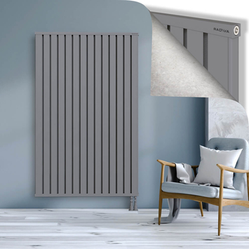 Obi Dekoratif Alüminyum Radyatör 1800x1124 Gri Alt Sağ 50mm