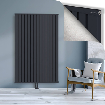 Obi Dekoratif Alüminyum Radyatör 1800x1124 Koyu Antrasit Alt Orta 50mm