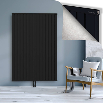 Obi Dekoratif Alüminyum Radyatör 1800x1204 Siyah Alt Orta 50mm