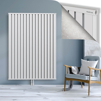 Obi Dekoratif Alüminyum Radyatör 1800x1284 Beyaz Alt Orta 50mm