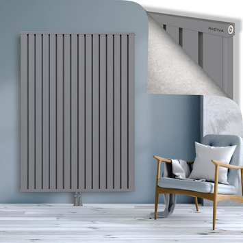 Obi Dekoratif Alüminyum Radyatör 1800x1284 Gri Alt Orta 50mm