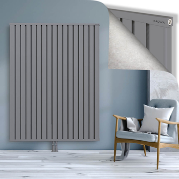 Obi Dekoratif Alüminyum Radyatör 1800x1364 Gri Alt Orta 50mm